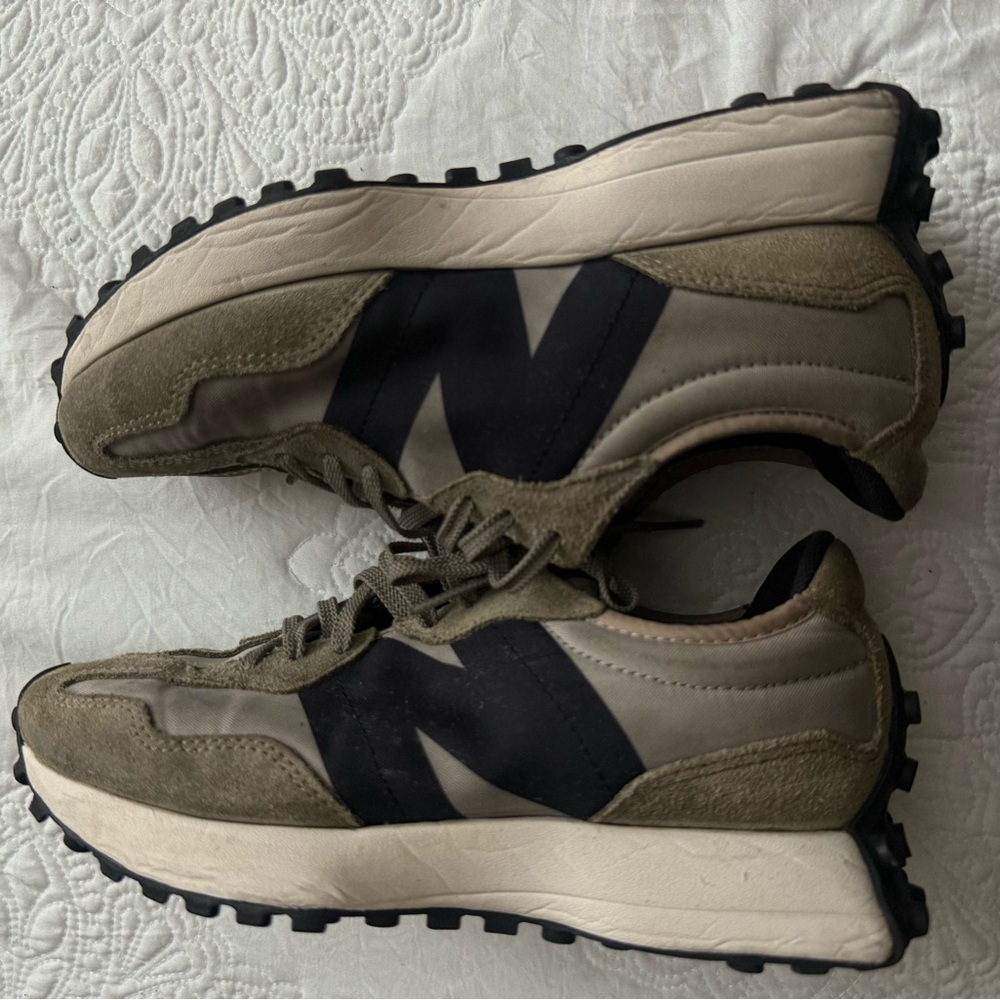 New Balance Olive and Black Sneakers